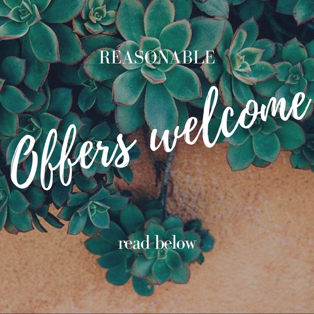 reasonable offers welcome